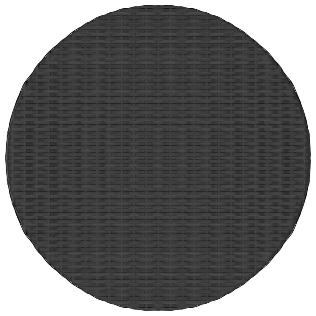 Teetisch Schwarz 68x68x30 cm Poly Rattan